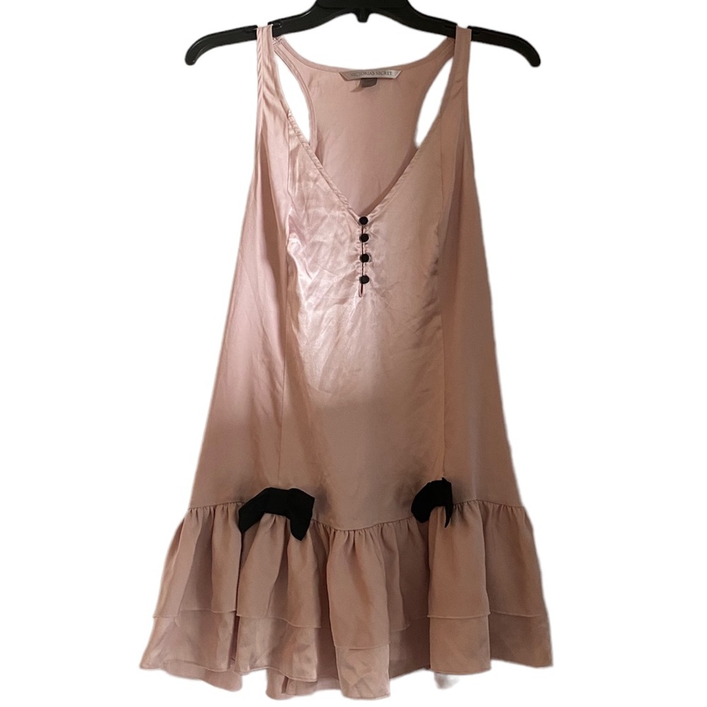 Victoria’s Secret vintage blush pink bow nightgown Y2K gyaru scene girly
